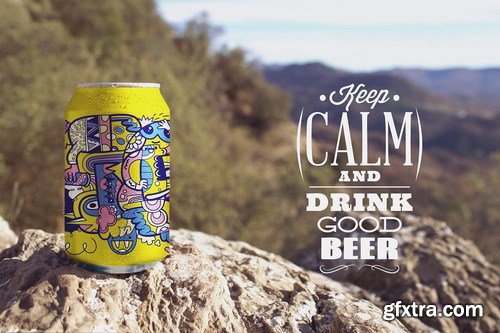 Nature Beer Can Mockup