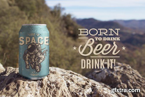 Nature Beer Can Mockup