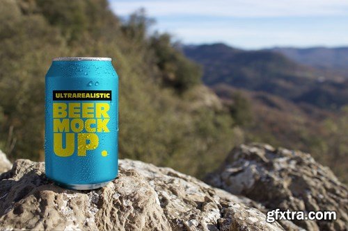 Nature Beer Can Mockup