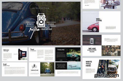 Retro Powerpoint and Keynote Templates