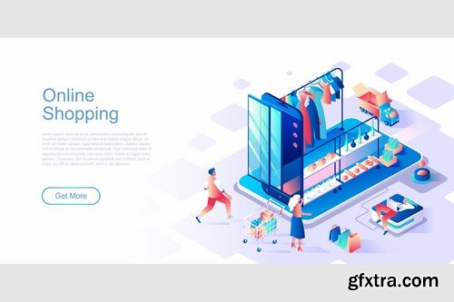 Isometric Flat Concept Header Pack