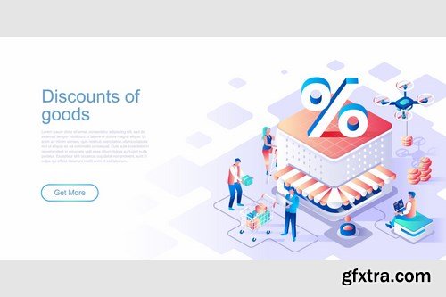 Isometric Flat Concept Header Pack