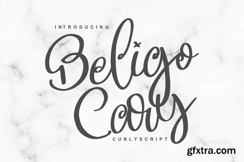 Beligo Cary Curly Script Font