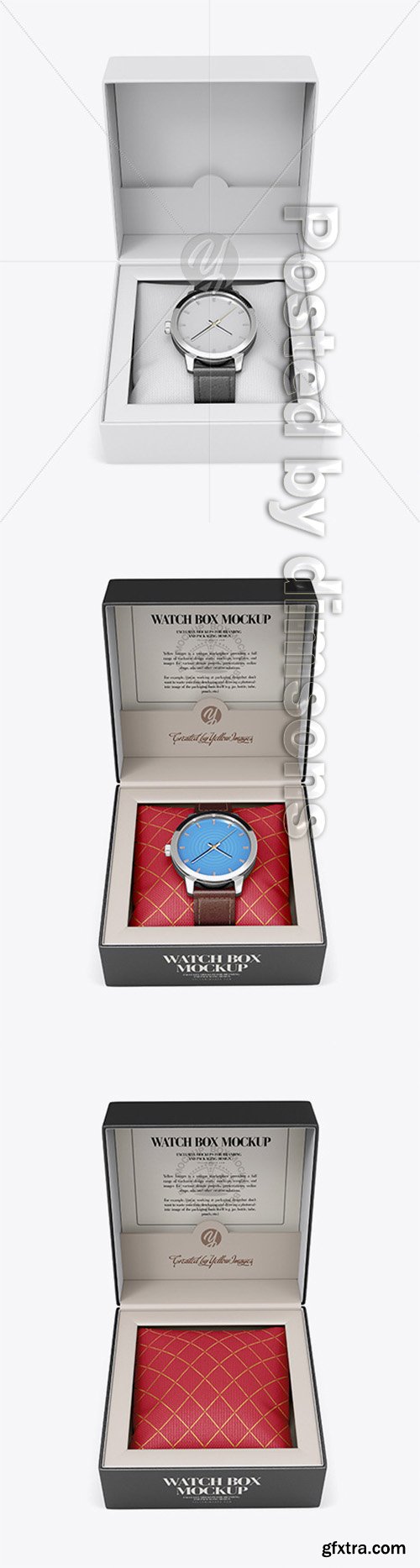 Opened Watch Box Mockup - Front View 51464