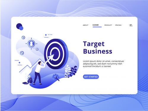 Business Target Flat Illustration - business-target-flat-illustration