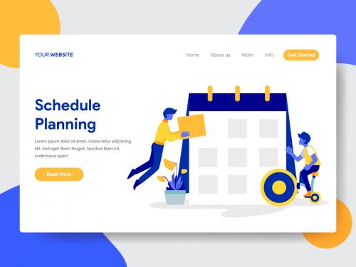 Businessman doing Schedule Planning Illustration - businessman-doing-schedule-planning-illustration