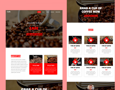 Cafe Landing Page - cafe-landing-page