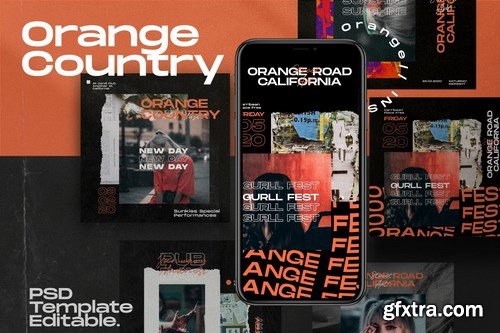 Country Orange - Instagram Template + Stories