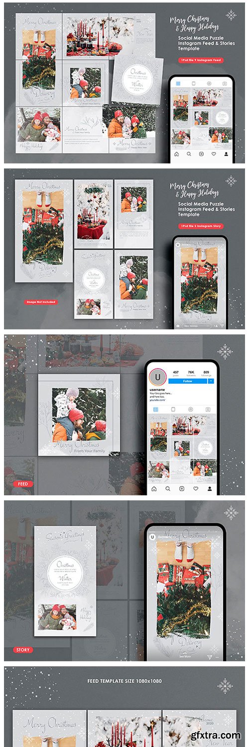 Christmas Instagram Feed &amp; Story Bundle 2275216