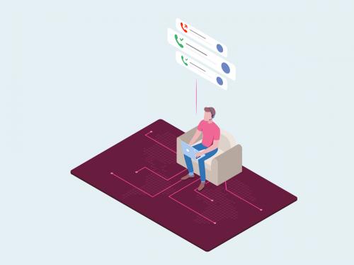 Caller - CRM Platform Isometric Illustration - caller-crm-platform-isometric-illustration