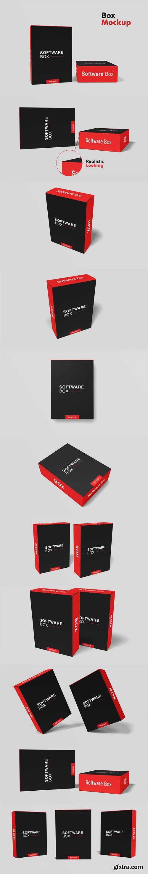 11 Realistic Box PSD Mockups