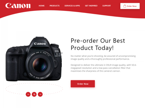 Canon - Digital Cameras redesign web template - canon-digital-cameras-redesign-web-template