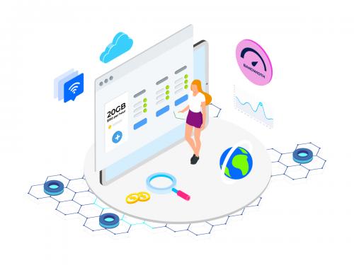 Capacity and Bandwidth Blockchain Isometric Illustration 2 - TU - capacity-and-bandwidth-blockchain-isometric-illustration-2-tu