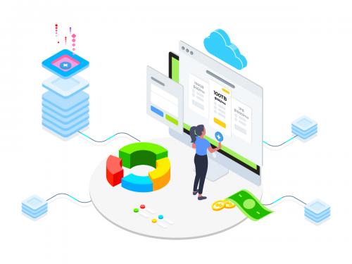 Capacity and Bandwidth Blockchain Isometric Illustration 4 - TU - capacity-and-bandwidth-blockchain-isometric-illustration-4-tu