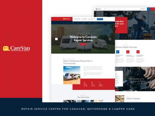 Carevan - Repair Centre for Caravans PSD Template - carevan-repair-centre-for-caravans-psd-template