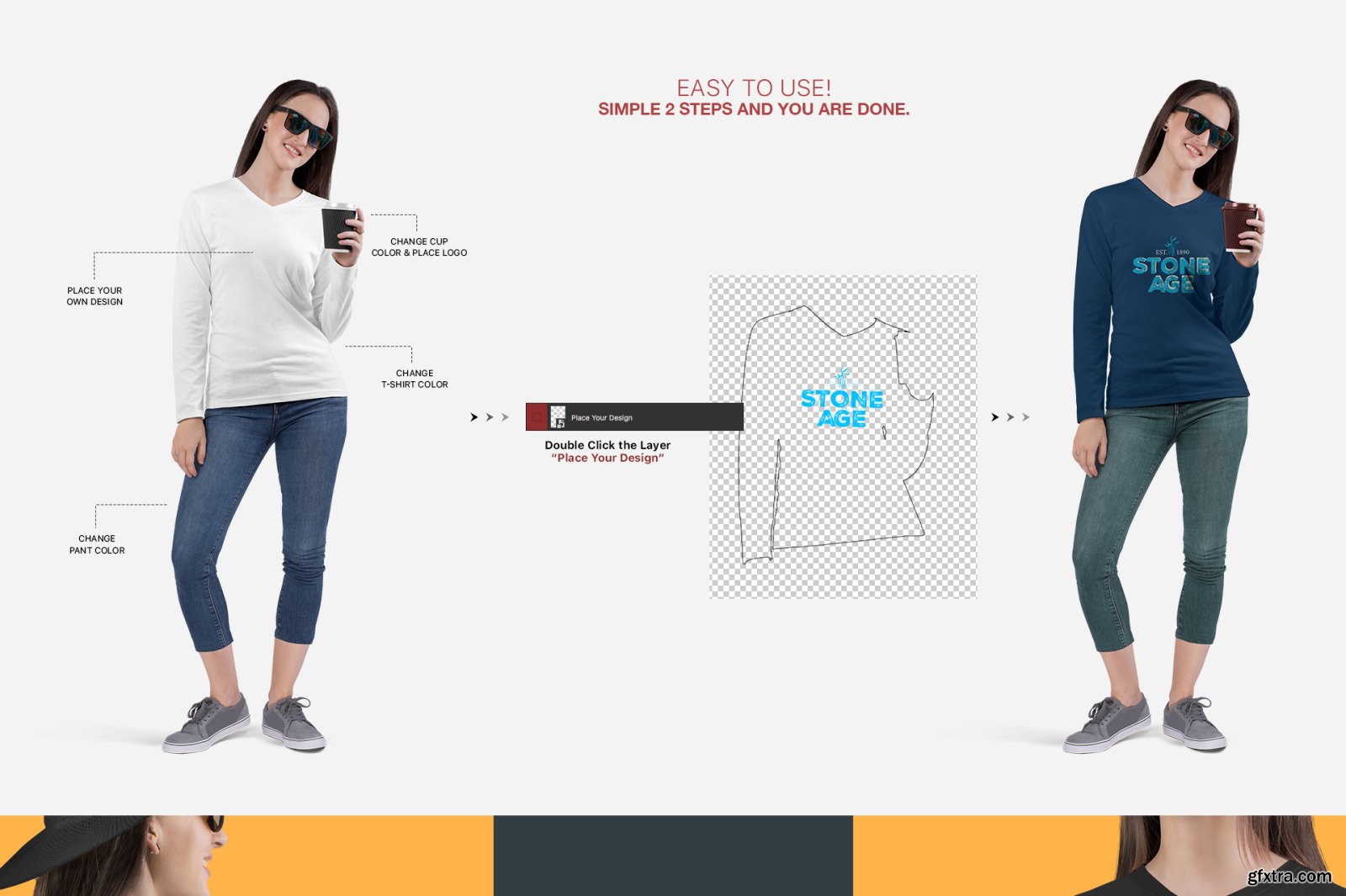 Download 16+ Womens Relaxed Fit Crewneck T-Shirt Mockup Front View ...