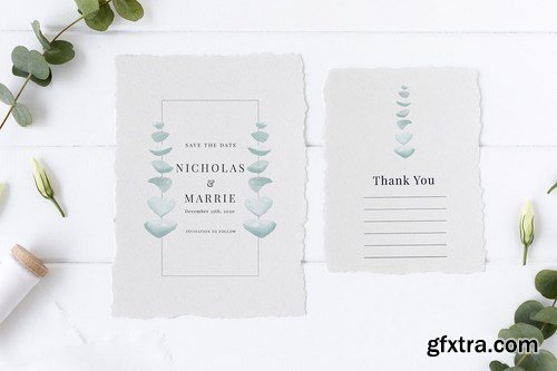 Eucalyptus Wedding Invitation Suite