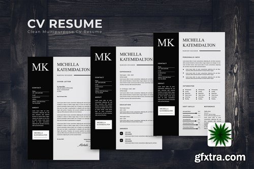 Monochrom Design CV Resume