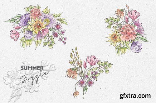 Summer Sizzle Watercolor and Ink Collection