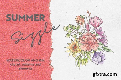 Summer Sizzle Watercolor and Ink Collection