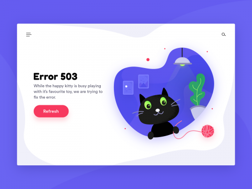 Cat Illustration | Error 503 Page - cat-illustration-error-503-page