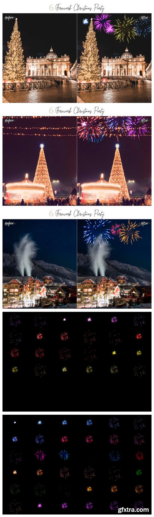 60 Firework Christmas Party Overlays 2239013