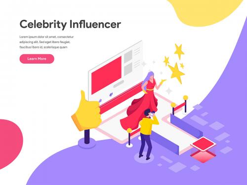 Celebrity Influencer Illustration Concept - celebrity-influencer-illustration-concept