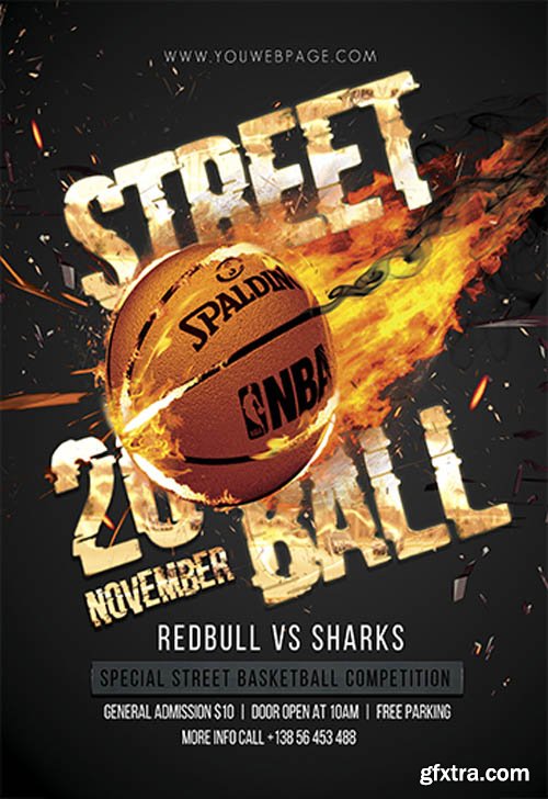 Street Basketball V2811 2019 Premium PSD Flyer Template