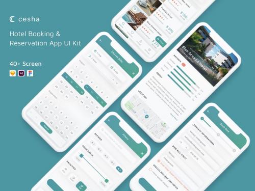 Cesha - Hotel Booking & Reservation App UI Kit - cesha-hotel-booking-reservation-app-ui-kit