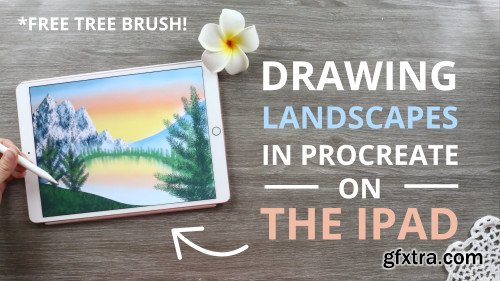 Drawing landscapes in Procreate on the iPad - Digital illustration