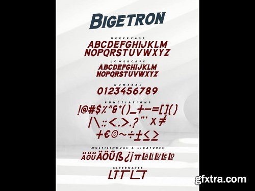 Bigetron - Modern Sans Font