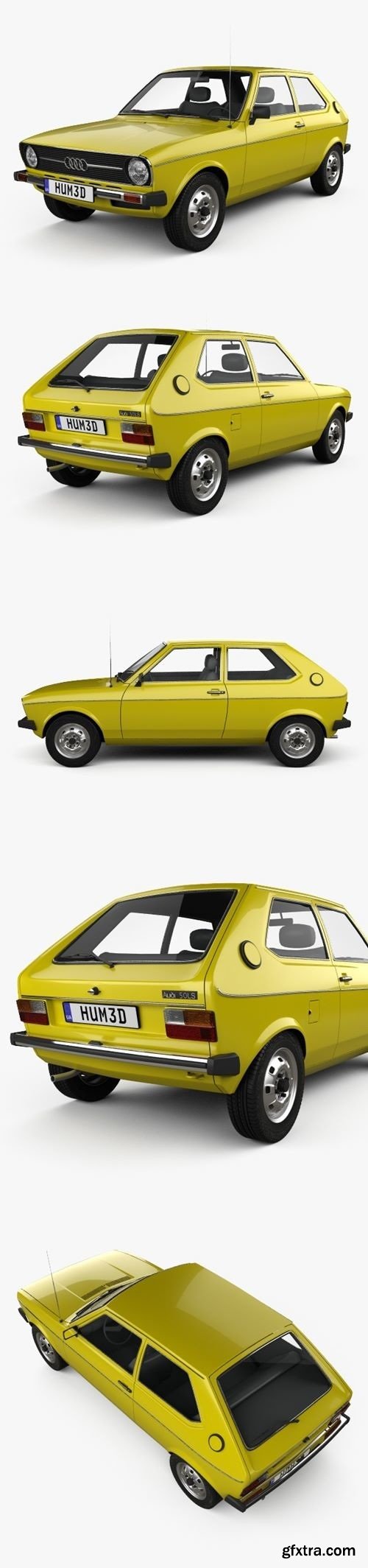 Audi 50 Typ86 1974 3D Model