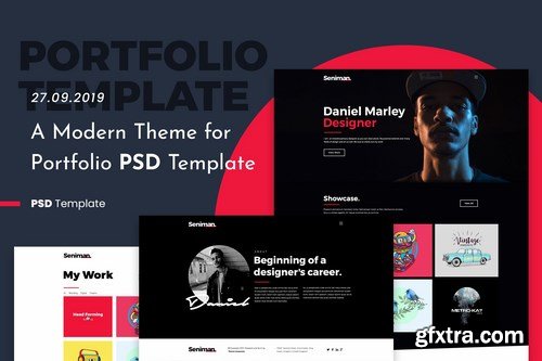 Seniman Modern Portfolio PSD Template Demo 2