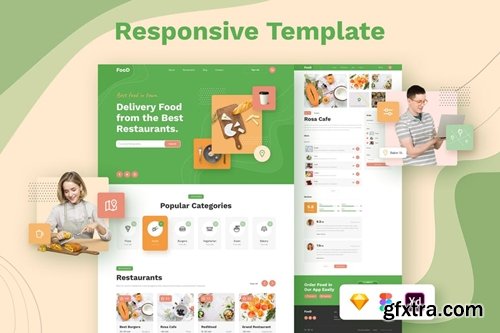 Food Delivery Restaurant Responsive Template