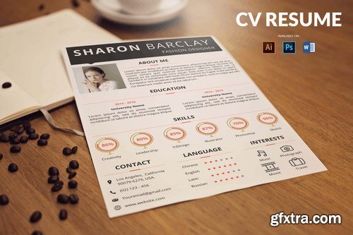 CV Resume Simple And Bold