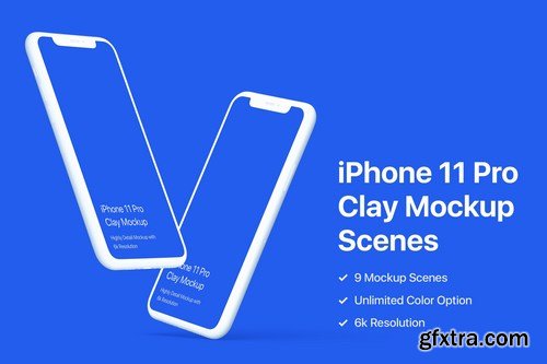 iPhone 11 Pro Mockup - Clay Mockup Pack