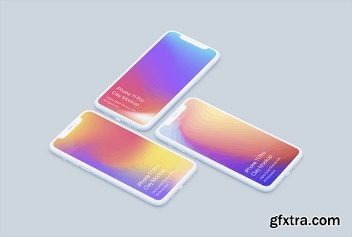 iPhone 11 Pro Mockup - Clay Mockup Pack