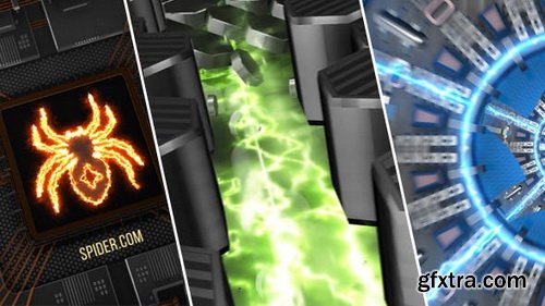 Videohive - 3 Hi-Tech Electric Logo Openers - 15474978