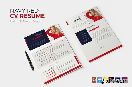 Navy Red | CV & Resume