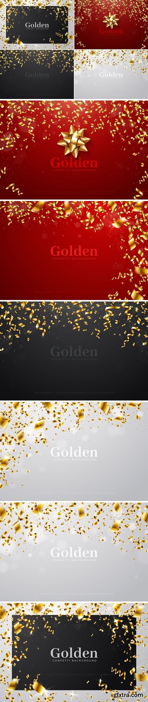 Golden Confetti Backgrounds