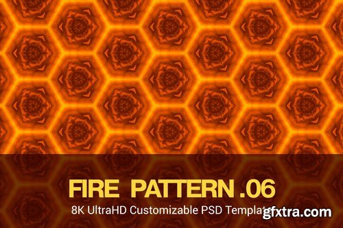 8K UltraHD Seamless Fire Pattern Background Pack