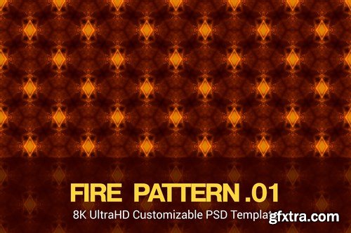 8K UltraHD Seamless Fire Pattern Background Pack