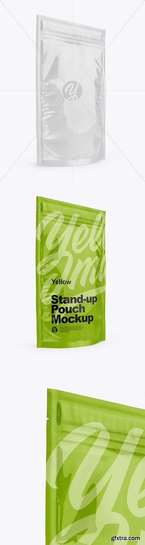 Glossy Stand Up Pouch with Zipper Mockup 51820