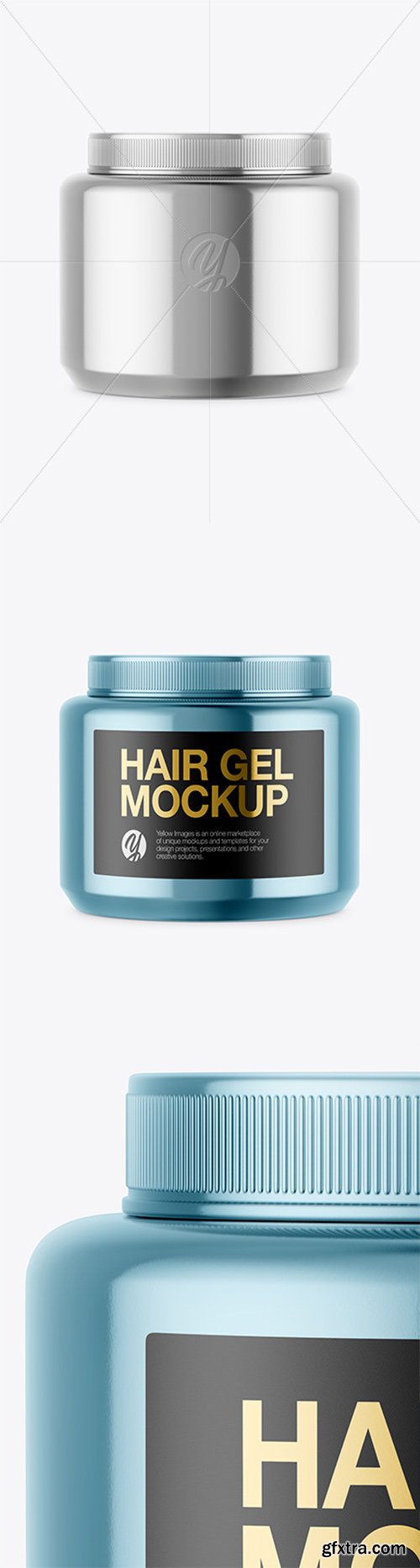 Glossy Metallic Hair Gel Jar Mockup 51823