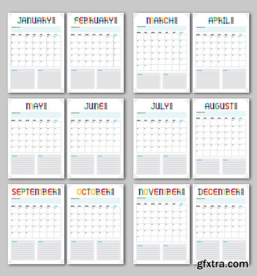 Annual Calendar Planner Layout 309032502