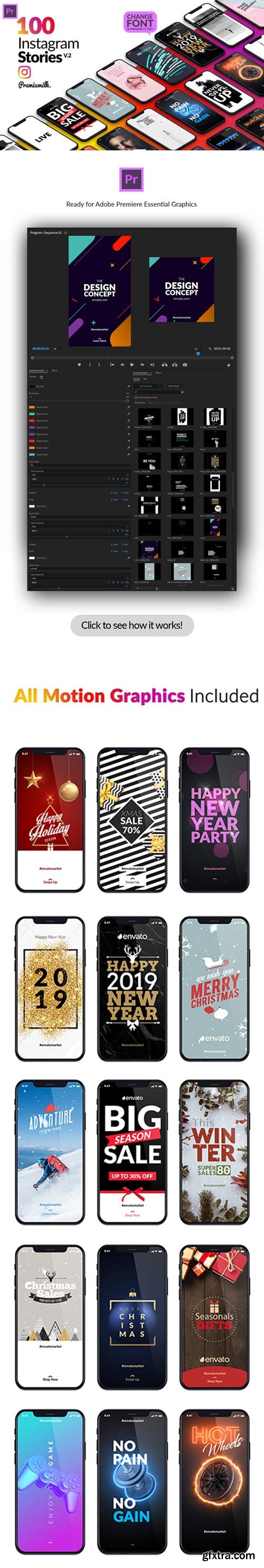 Videohive - Instagram Stories Package Essential Graphics | Mogrt V2 - 22961692