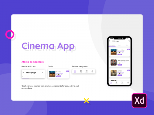 Cinema App Light Theme | Concept - cinema-app-light-theme-concept