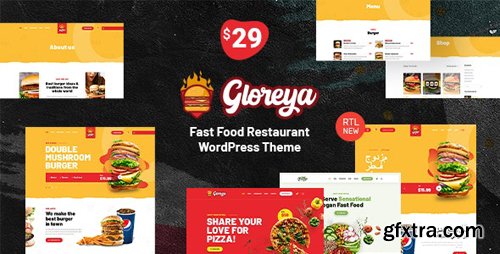 ThemeForest - Gloreya v1.2 - Fast Food WordPress Theme - 24951858