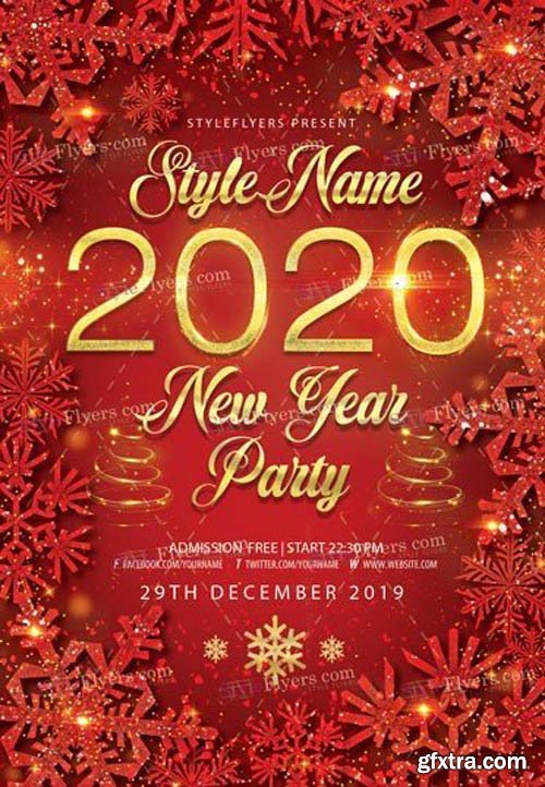 2020 New Year Party V1612 2019 PSD Flyer Template