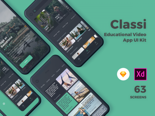 Classi - Educational Video App UI Kit - classi-educational-video-app-ui-kit